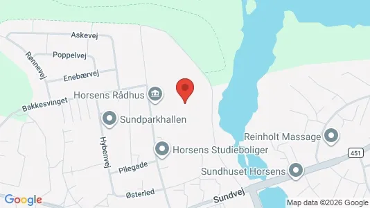 Lejligheder til leje i Horsens - kort over placeringen