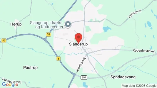 Lejligheder til salg i Slangerup - kort over placeringen