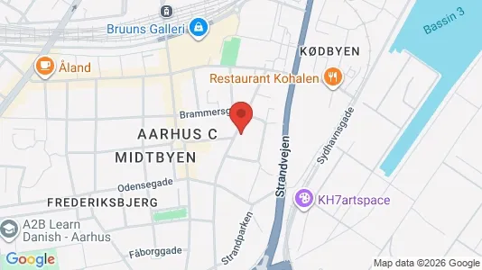 Lejligheder til salg i Århus C - kort over placeringen