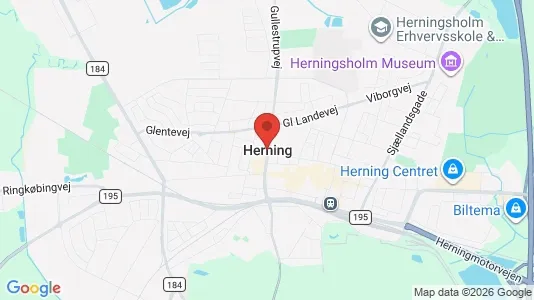 Lejligheder til leje i Herning - kort over placeringen