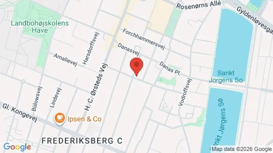 Lejligheder til salg i Frederiksberg C - kort over placeringen