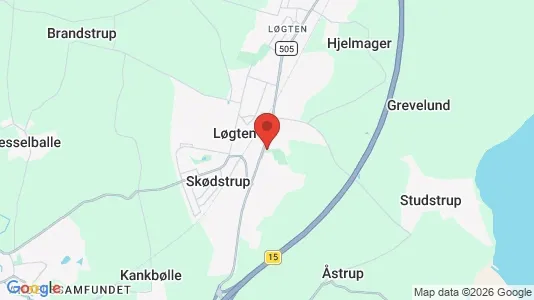 Lejligheder til salg i Skødstrup - kort over placeringen