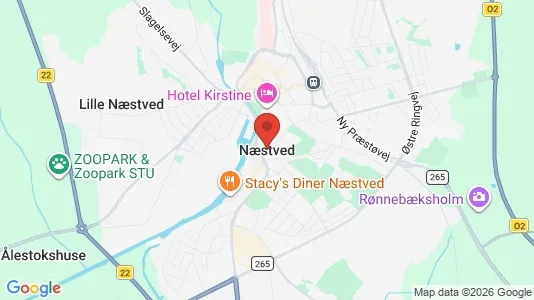 Lejligheder til leje i Næstved - kort over placeringen