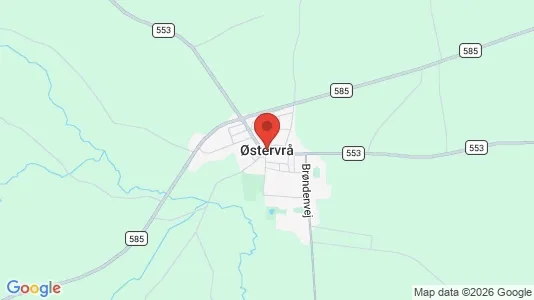 Lejligheder til leje i Østervrå - kort over placeringen