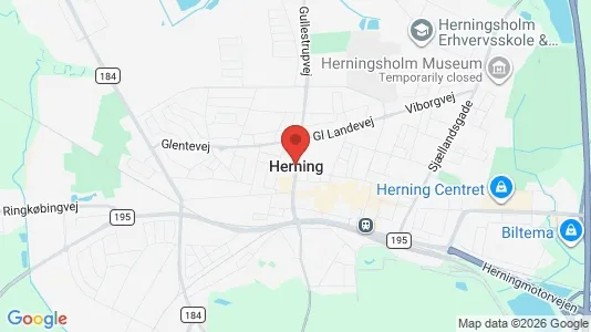 Lejligheder til leje i Herning - kort over placeringen