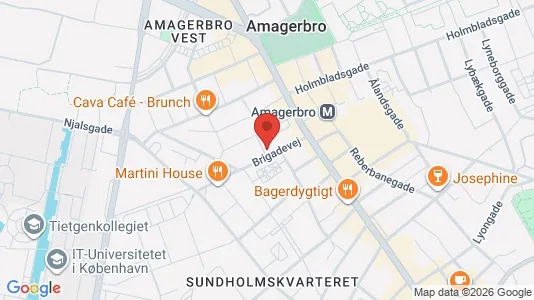 Lejligheder til salg i København S - kort over placeringen