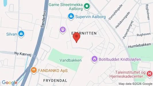 Lejligheder til leje i Aalborg Centrum - kort over placeringen