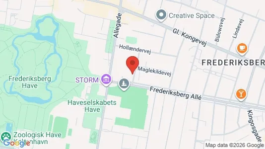 Lejligheder til salg i Frederiksberg C - kort over placeringen