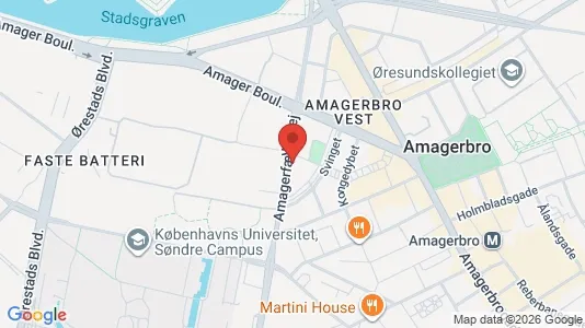 Lejligheder til salg i København S - kort over placeringen