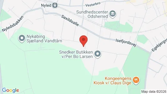 Lejligheder til salg i Nykøbing Sjælland - kort over placeringen