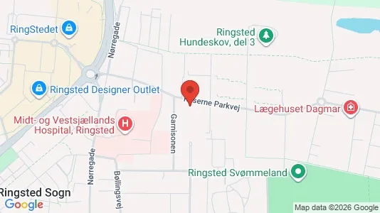 Lejligheder til leje i Ringsted - kort over placeringen