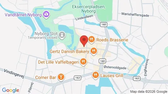 Lejligheder til leje i Nyborg - kort over placeringen
