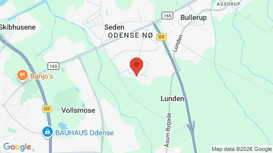 Lejligheder til leje i Odense NØ - kort over placeringen
