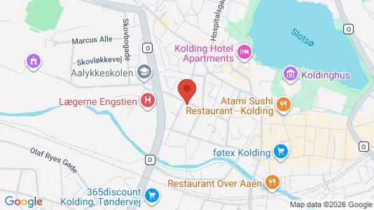 Lejligheder til salg i Kolding - kort over placeringen
