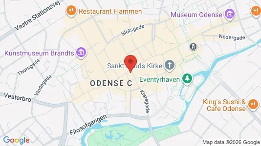 Lejligheder til leje i Odense C - kort over placeringen