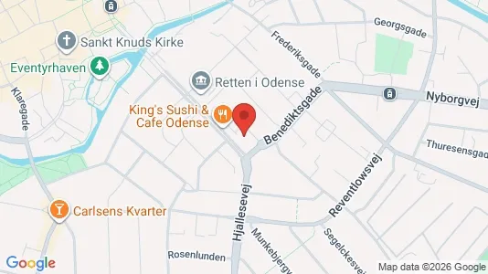 Lejligheder til leje i Odense C - kort over placeringen
