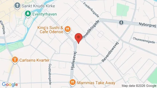 Lejligheder til leje i Odense C - kort over placeringen