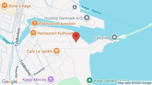 Lejligheder til leje i Køge - kort over placeringen