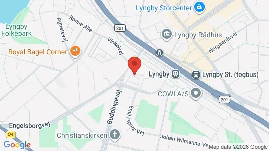 Lejligheder til salg i Kongens Lyngby - kort over placeringen