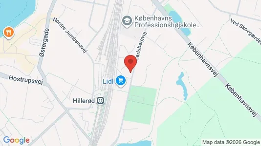 Lejligheder til leje i Hillerød - kort over placeringen