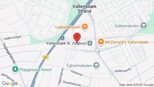 Lejligheder til leje i Vallensbæk Strand - kort over placeringen