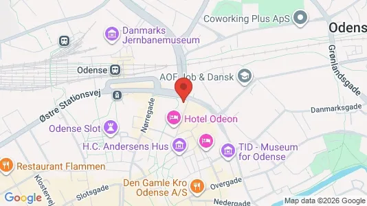 Lejligheder til salg i Odense C - kort over placeringen