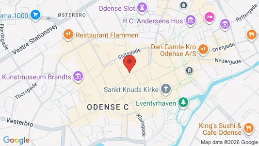 Lejligheder til leje i Odense C - kort over placeringen