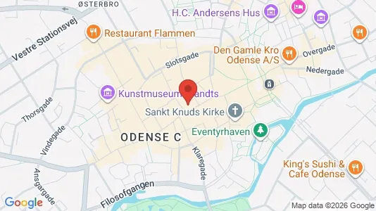 Lejligheder til leje i Odense C - kort over placeringen