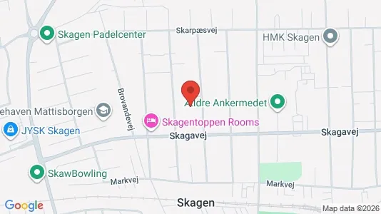 Lejligheder til salg i Skagen - kort over placeringen