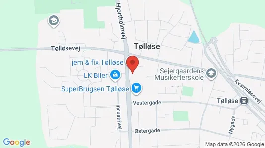 Lejligheder til salg i Tølløse - kort over placeringen