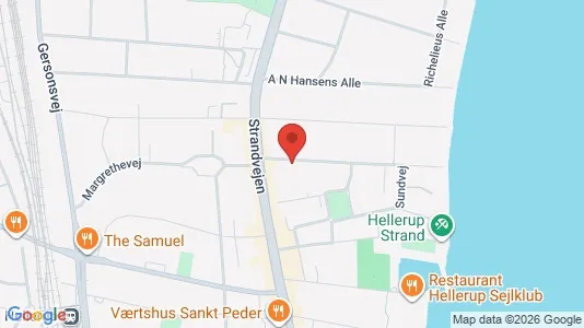 Lejligheder til salg i Hellerup - kort over placeringen