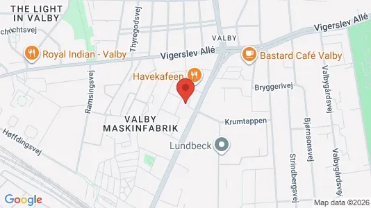 Lejligheder til salg i Valby - kort over placeringen
