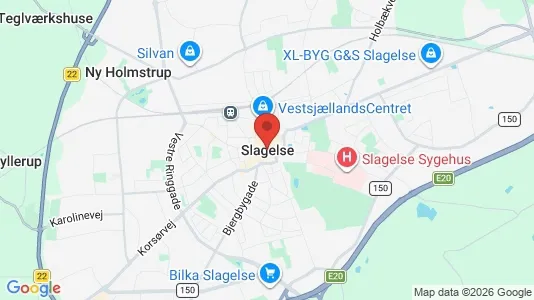 Lejligheder til leje i Slagelse - kort over placeringen