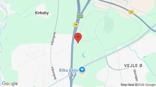 Lejligheder til leje i Vejle Centrum - kort over placeringen
