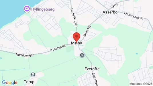 Lejligheder til salg i Melby - kort over placeringen