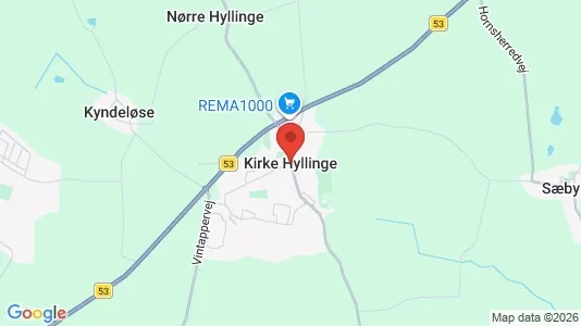 Lejligheder til salg i Kirke Hyllinge - kort over placeringen