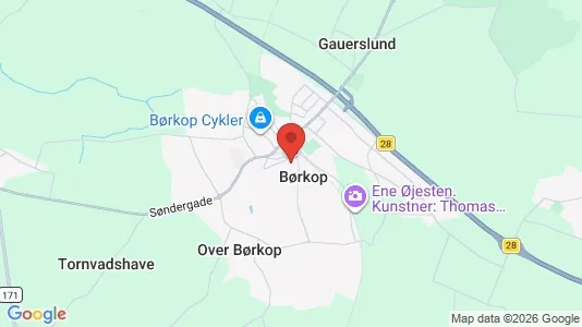 Lejligheder til salg i Børkop - kort over placeringen