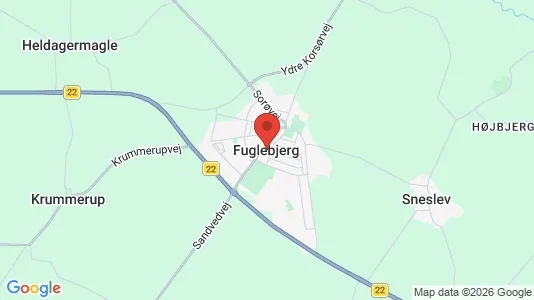 Lejligheder til leje i Fuglebjerg - kort over placeringen