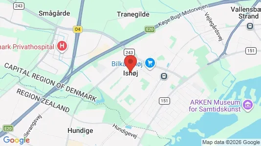 Lejligheder til leje i Ishøj - kort over placeringen