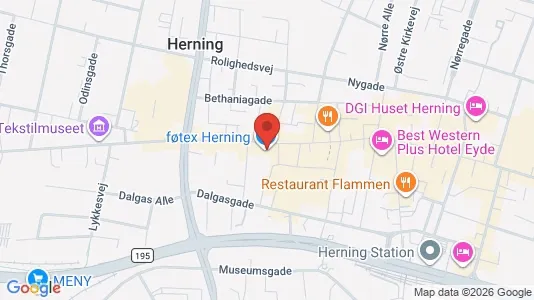 Lejligheder til salg i Herning - kort over placeringen