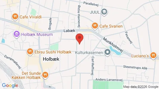 Lejligheder til leje i Holbæk - kort over placeringen