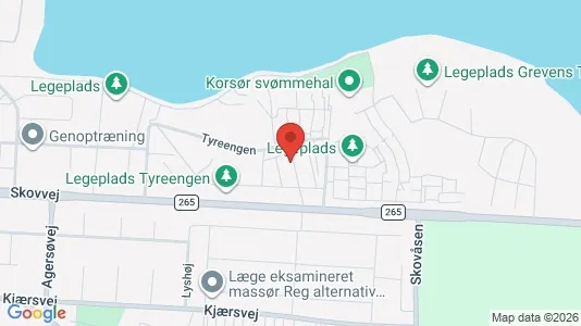 Lejligheder til salg i Korsør - kort over placeringen